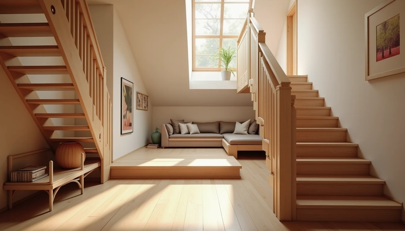 Escalier vers combles : 5 solutions innovantes pour optimiser votre espace